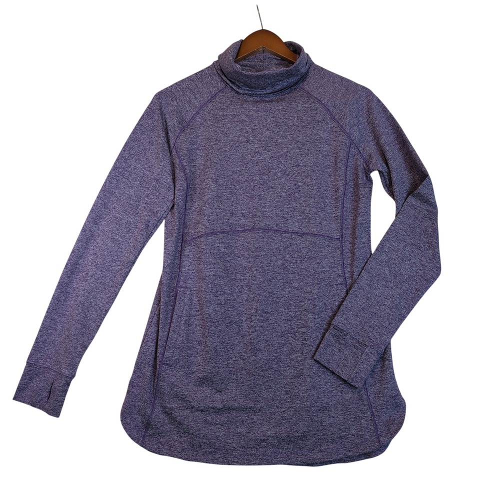 Duluth Plushcious Wmns Sm Cowl Neck Tunic Top Kangaroo Pocket Outdoor Cozy Comfy